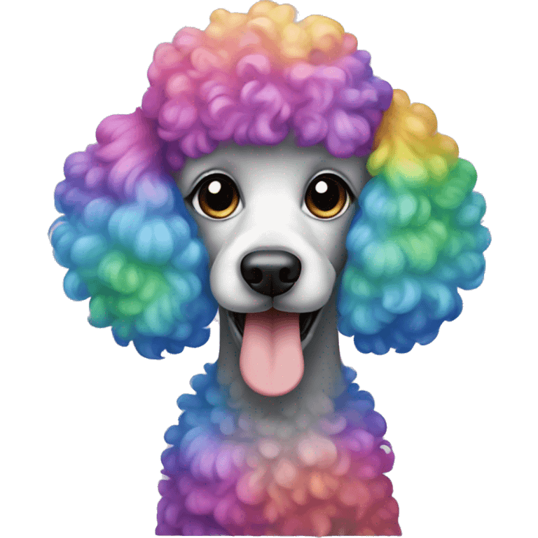 rainbow poodle emoji