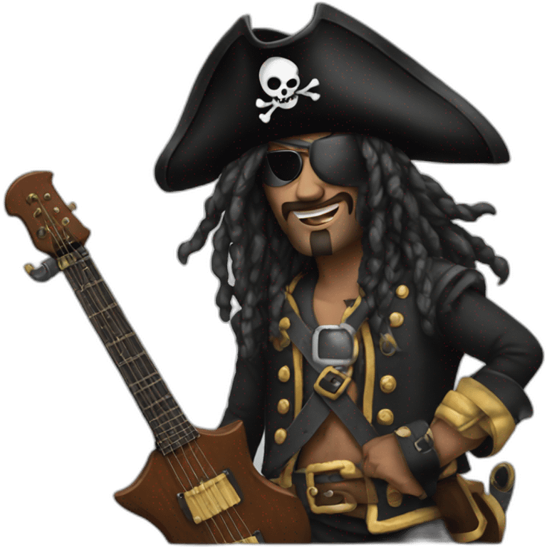 pirate doing heavy metal emoji