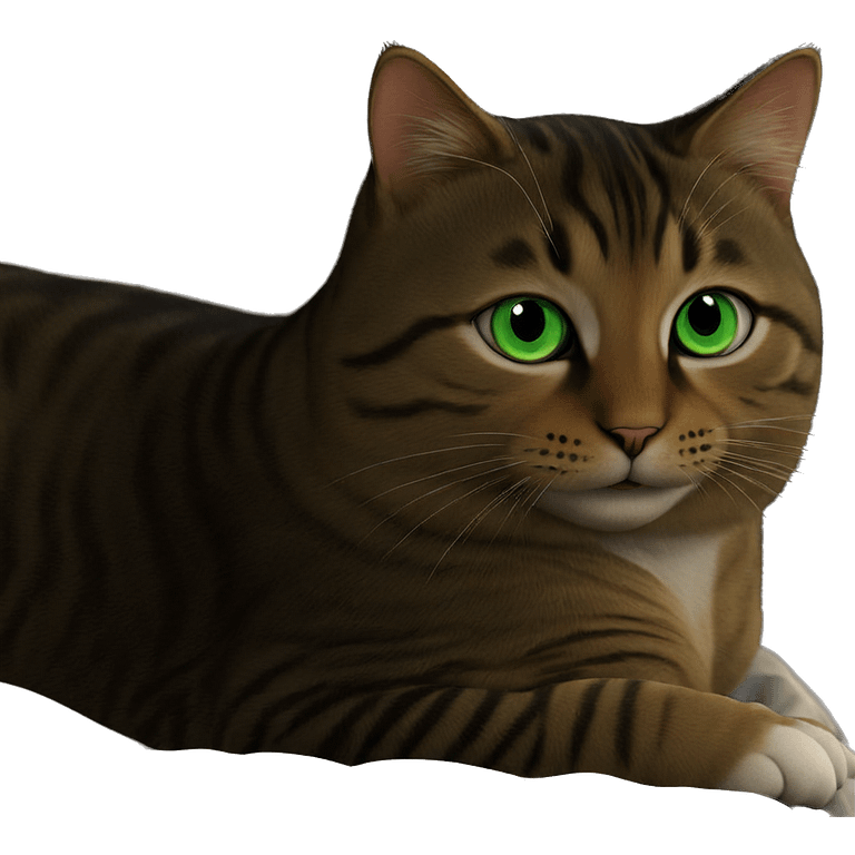 realistic green eyed cat emoji