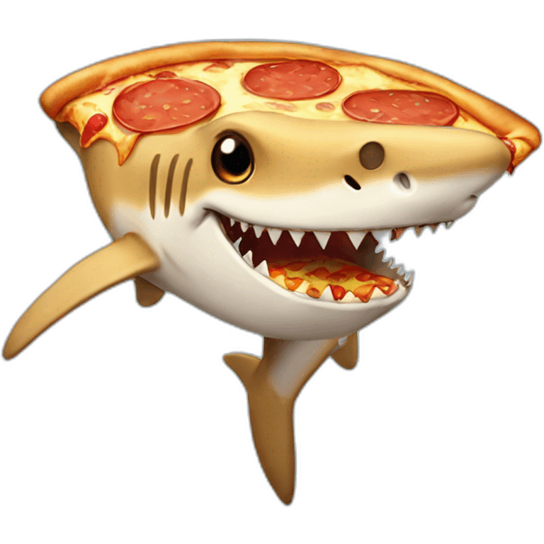 Shark with pizza  emoji