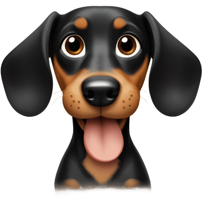 Black and tan dachshund giving thumbs up  emoji