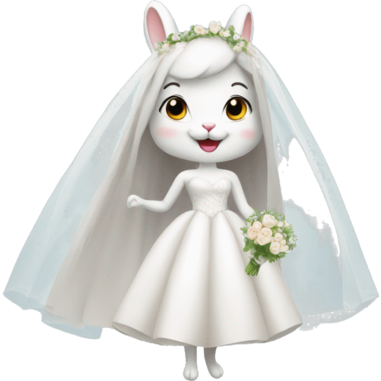 Happy bride Rabbit emoji