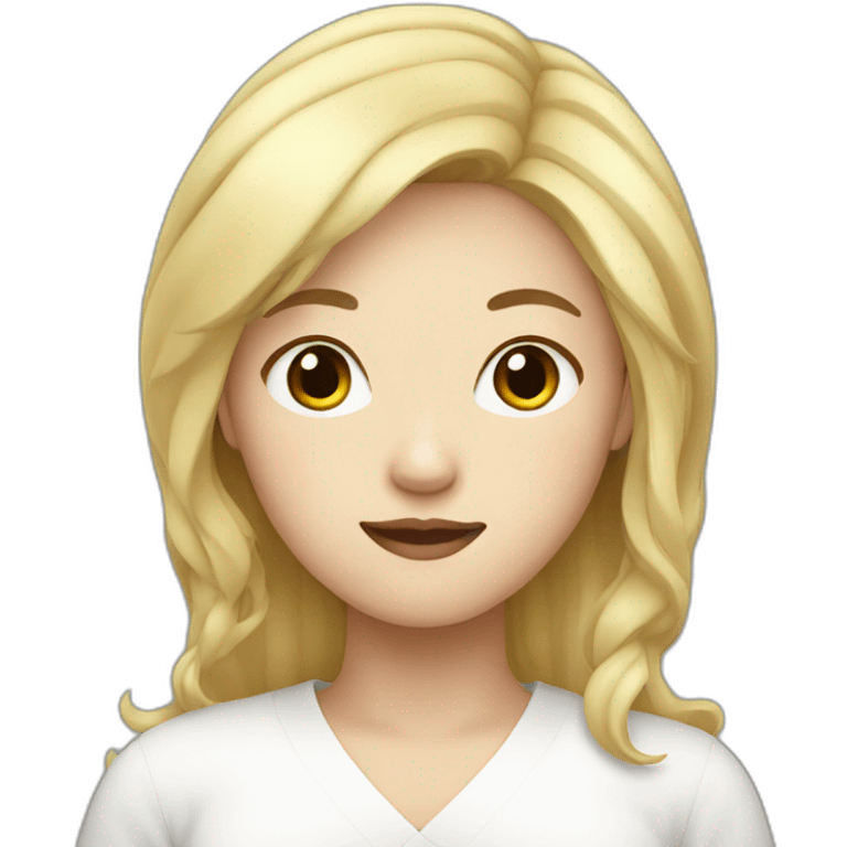 korean blond woman emoji