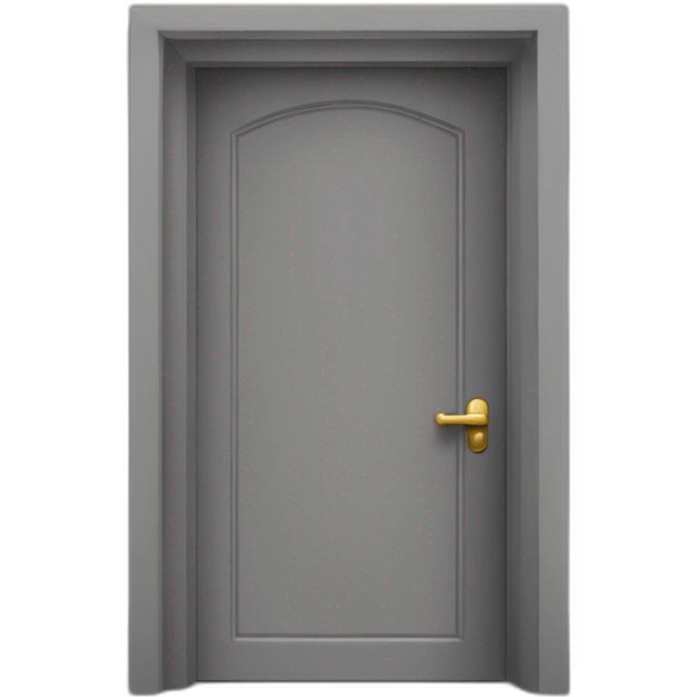 one open door wood color gray style perpective emoji