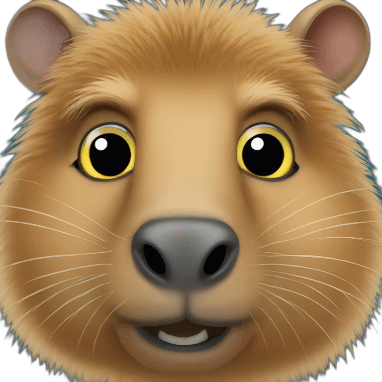 Capybara star eyes emoji