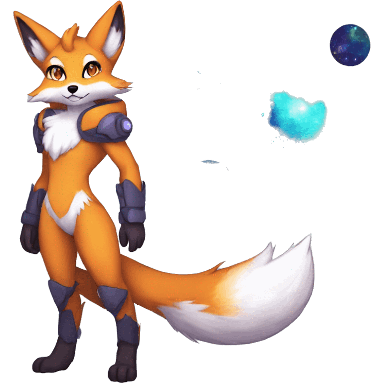 Anthro Sona Fakemon Nebula Fox Full Body emoji