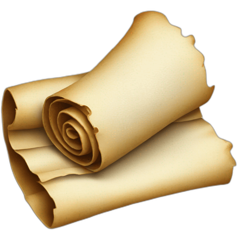  a scroll of parchment with a pile of salt emoji