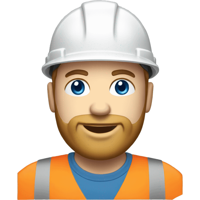 white man with white beard blue eyes and hard hat emoji