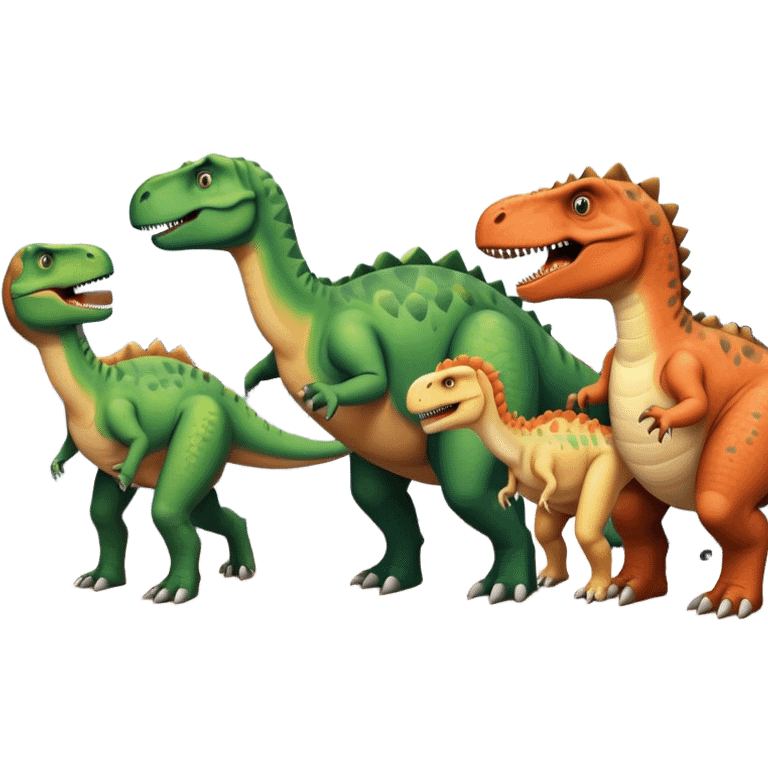 dinosaurs working in an office emoji