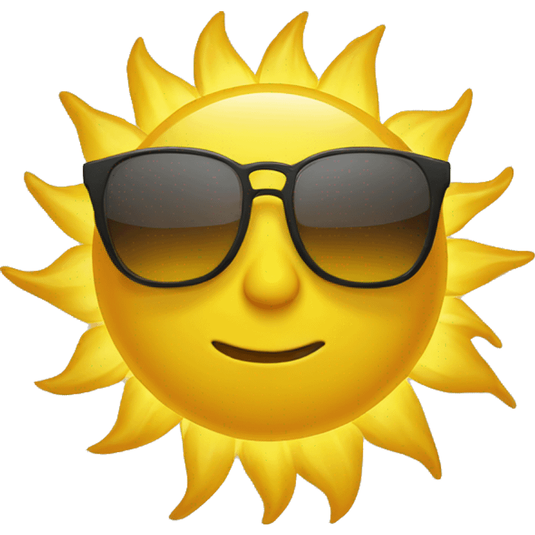 Yellow sun with sunglasses and the same sun without sunglasses. emoji