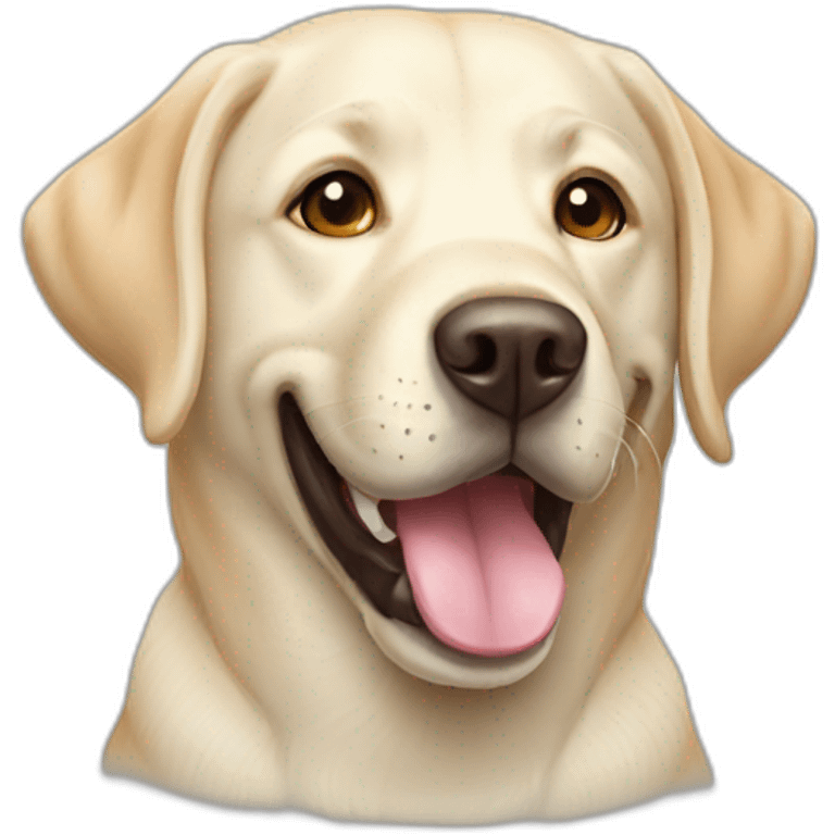 Labrador white smiling  emoji