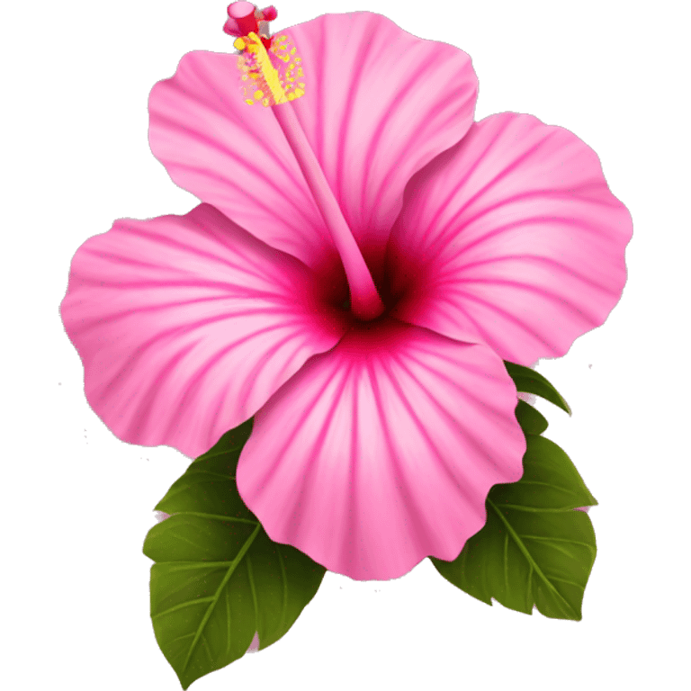 hibiscus flower pink emoji