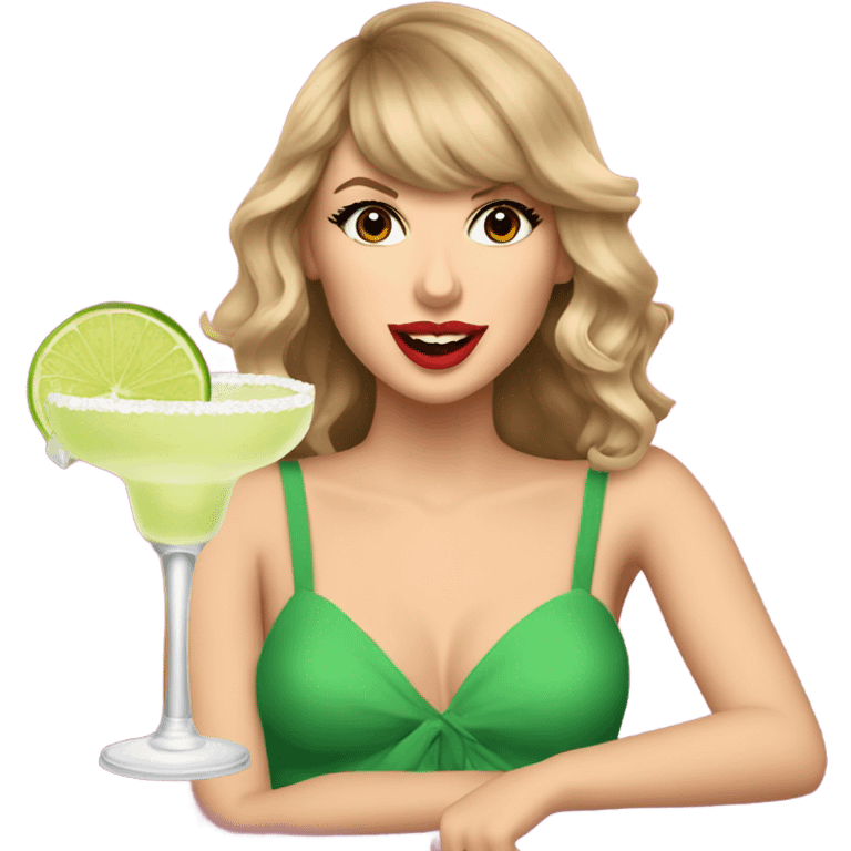 Taylor swift enjoying a margarita emoji