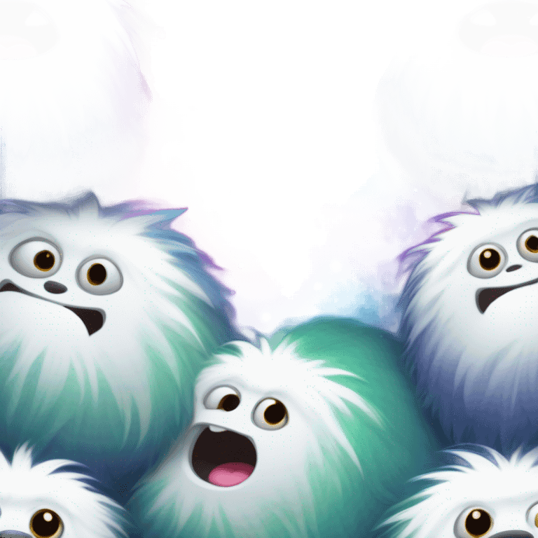 fat rainbow yeti run emoji