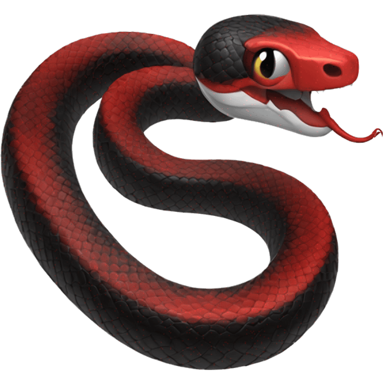 Black and red gothic snake emoji