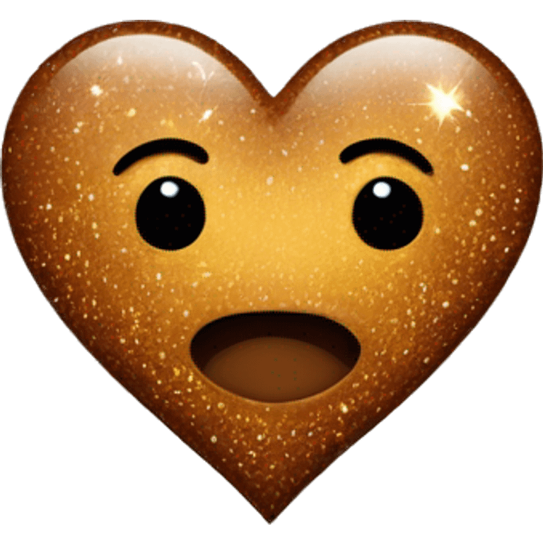 brown heart with sparkles  emoji