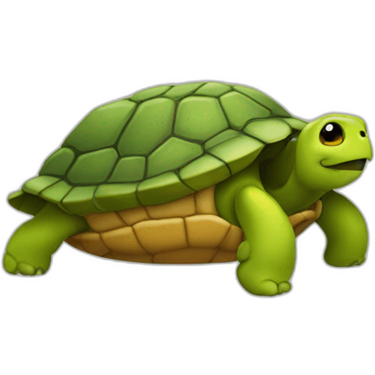 Emoji qui pleut sur une tortue emoji