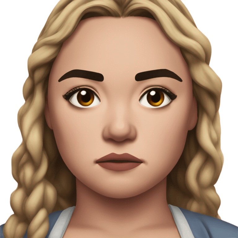 Florence Pugh frowning emoji