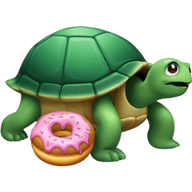 Turtle with donut emoji