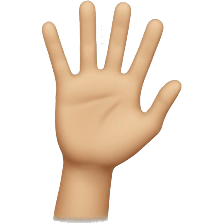 Hand waving at something emoji