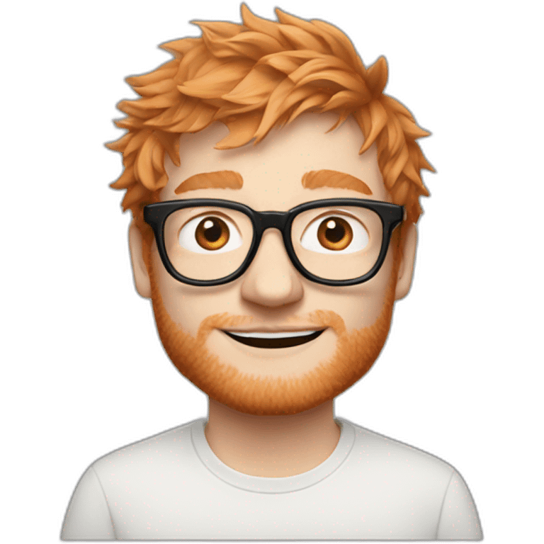 ed sheeran with glasses emoji