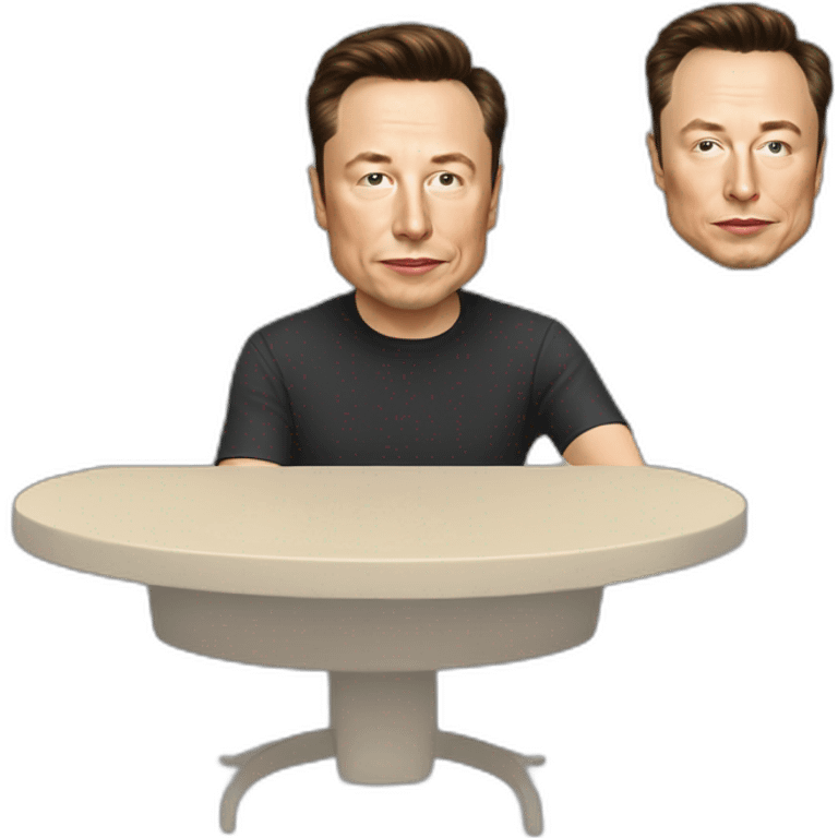 Elon musk dans une fusée emoji