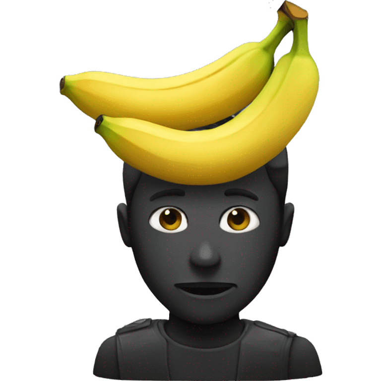 Noir qui mange une banane emoji