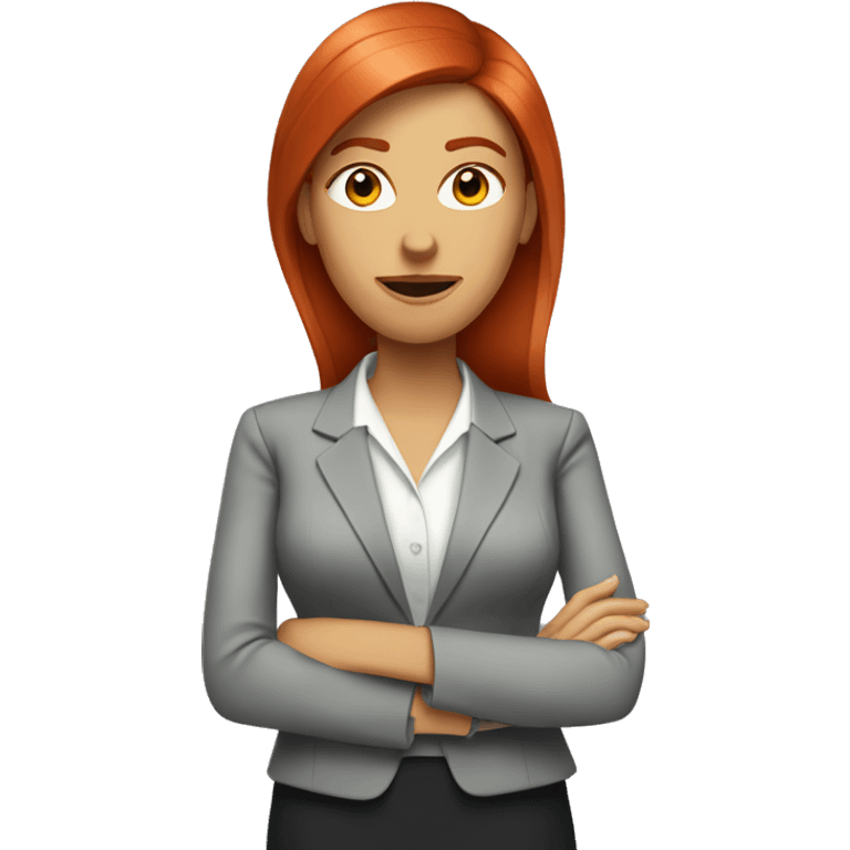 A red-haired, annoying businesswoman emoji