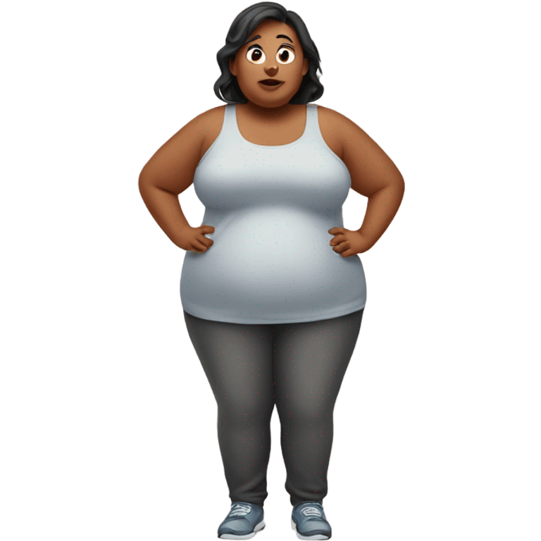 Obese woman  emoji