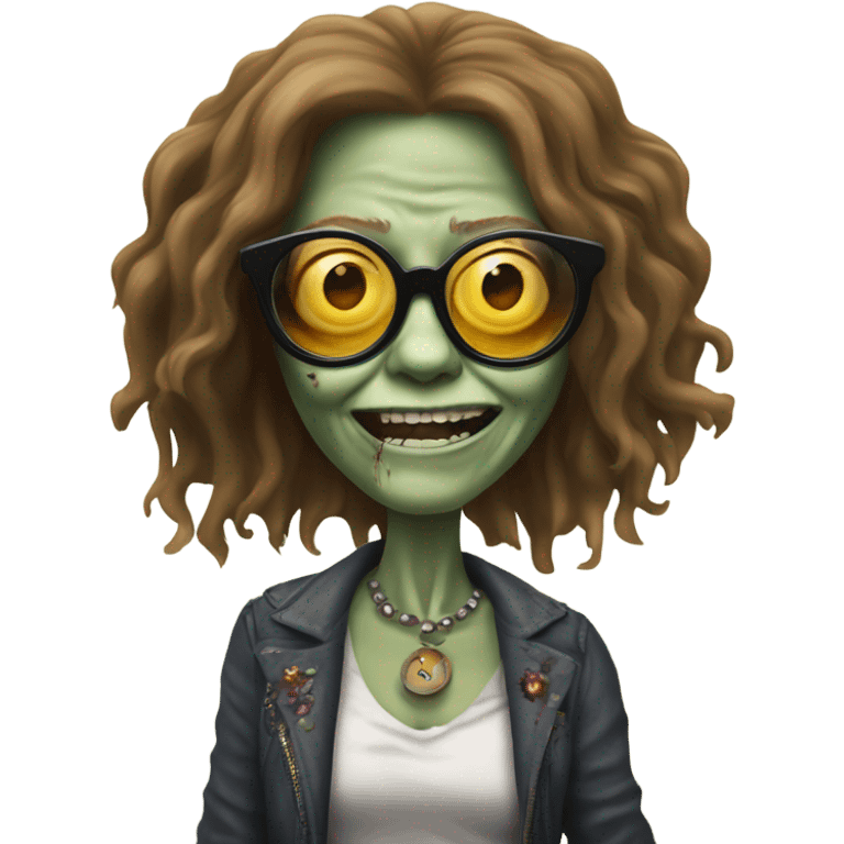  janis joplin zombie  dancing (wearing circle glasses) emoji