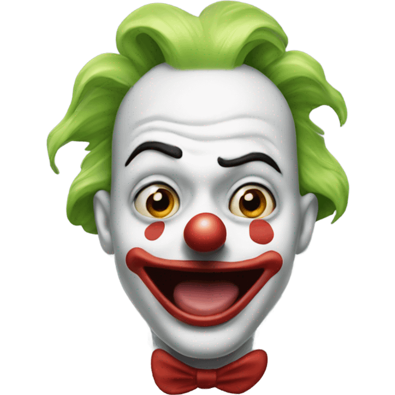 A clown with his tongue out emoji