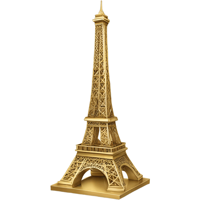 Gold Eiffel Tower statue emoji