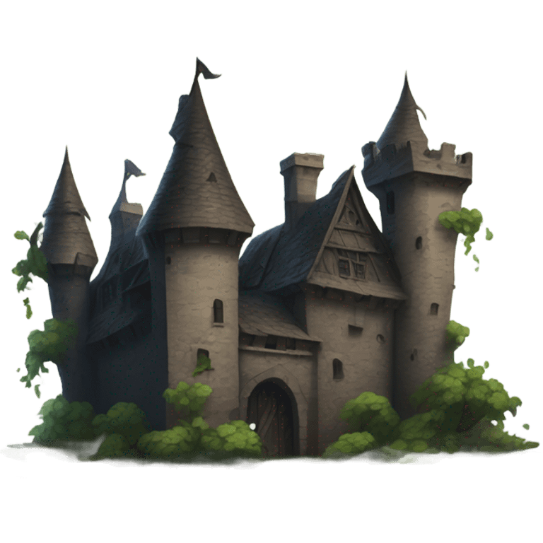 Realistic dark haunted castle emoji