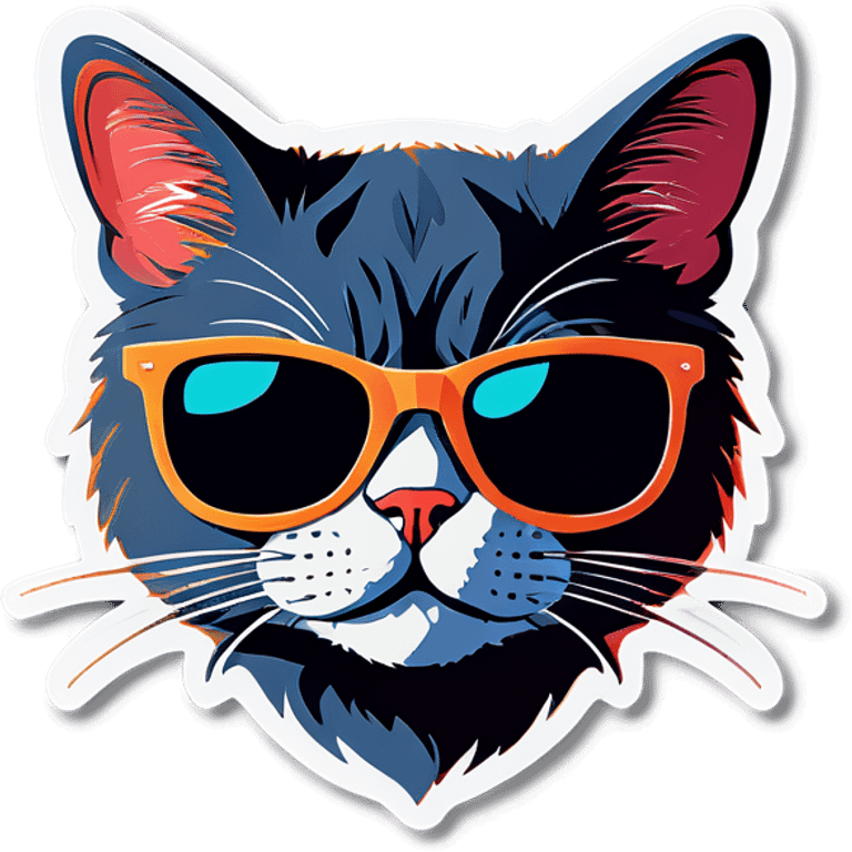 Cat with sunglasses emoji