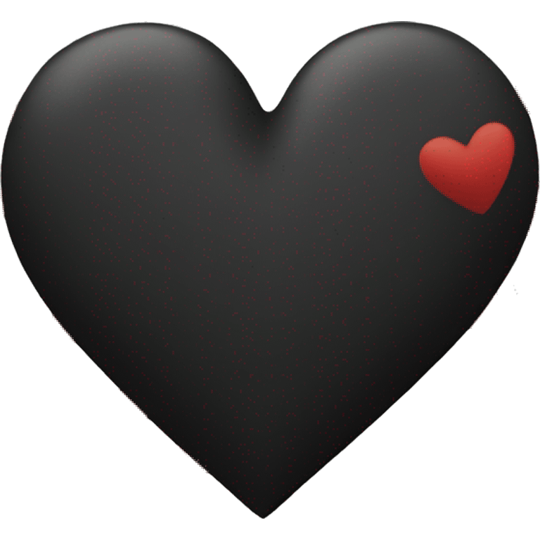 Black and red heart  emoji