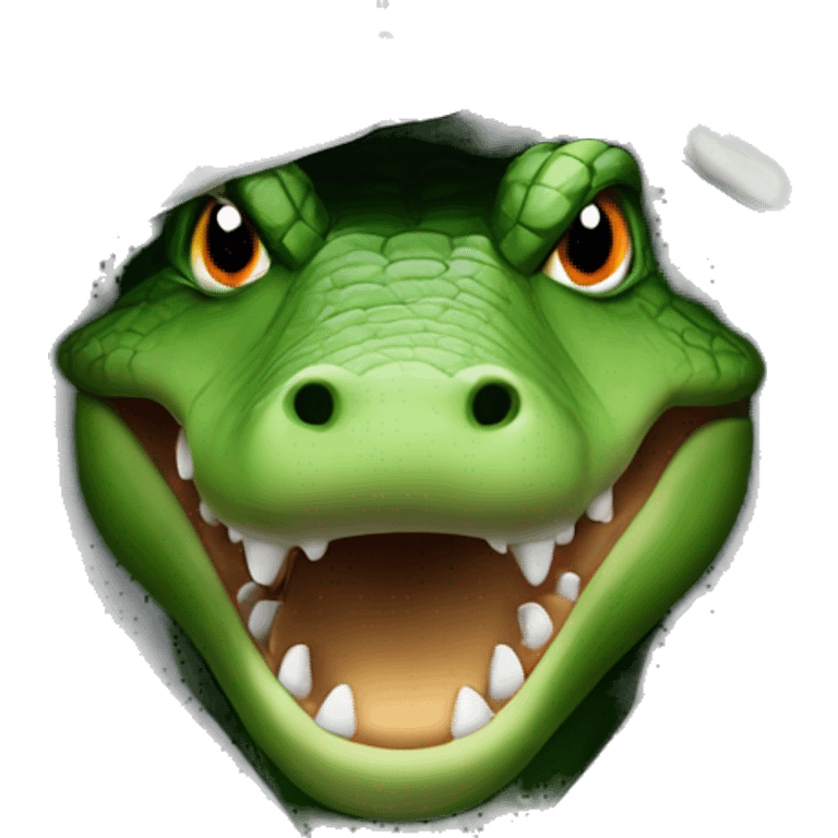 Crocodile with a hoodie  emoji