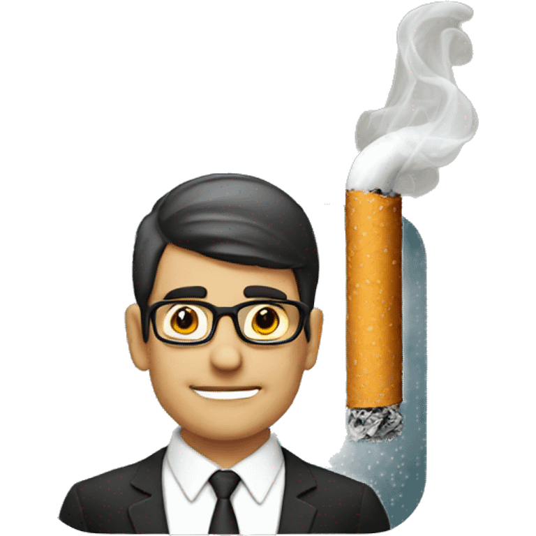 cigarette nerd emoji