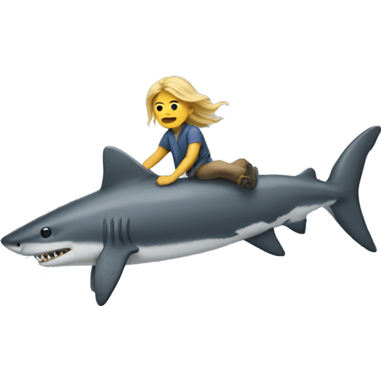 me riding a shark with a sick mullet emoji