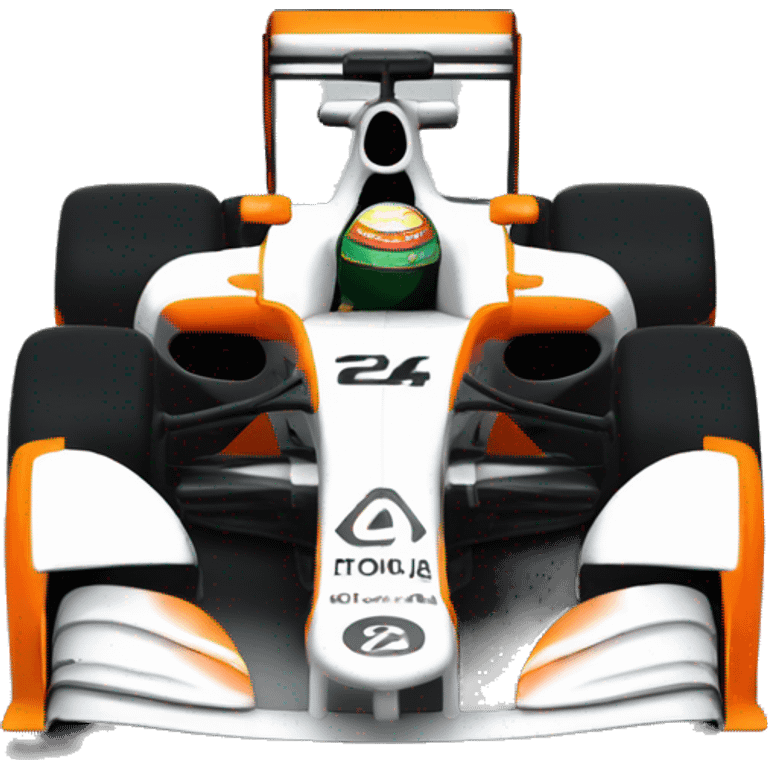 Mclaren Formula 1  team 2012 car design front view with 2024 livery emoji