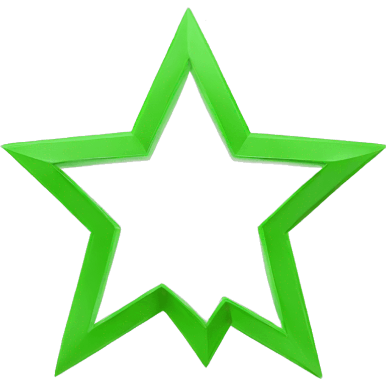 green review star Outline Sharp geometrical figure emoji