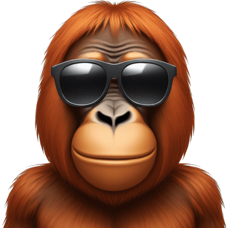 Orangutan wearing sunglasses emoji