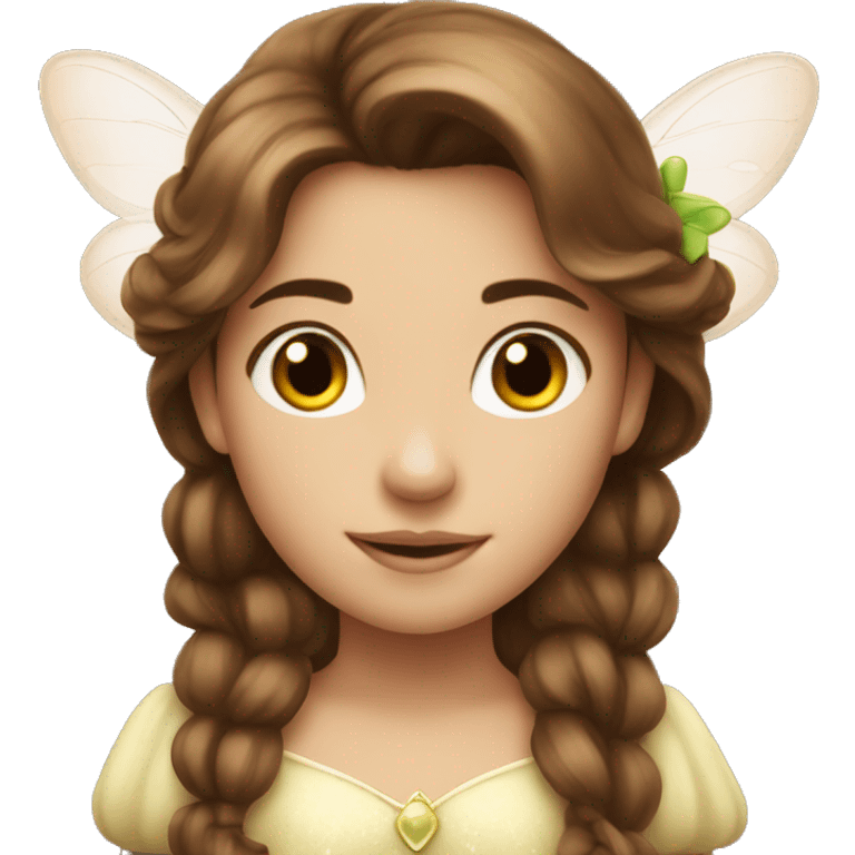 Princess fairy girl brown hair emoji