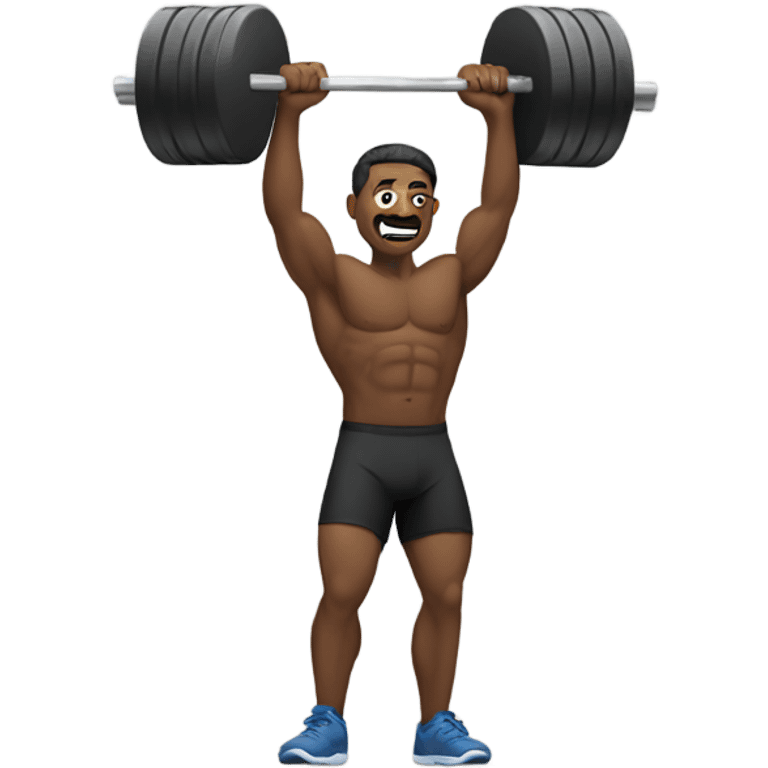 Man lifting weights emoji