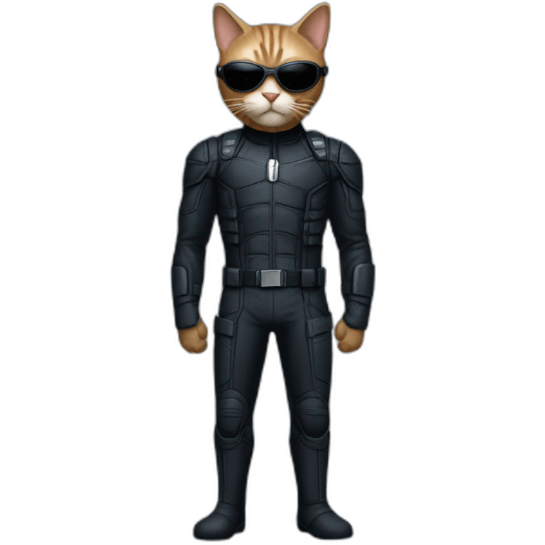 cat in nick fury suit full body emoji