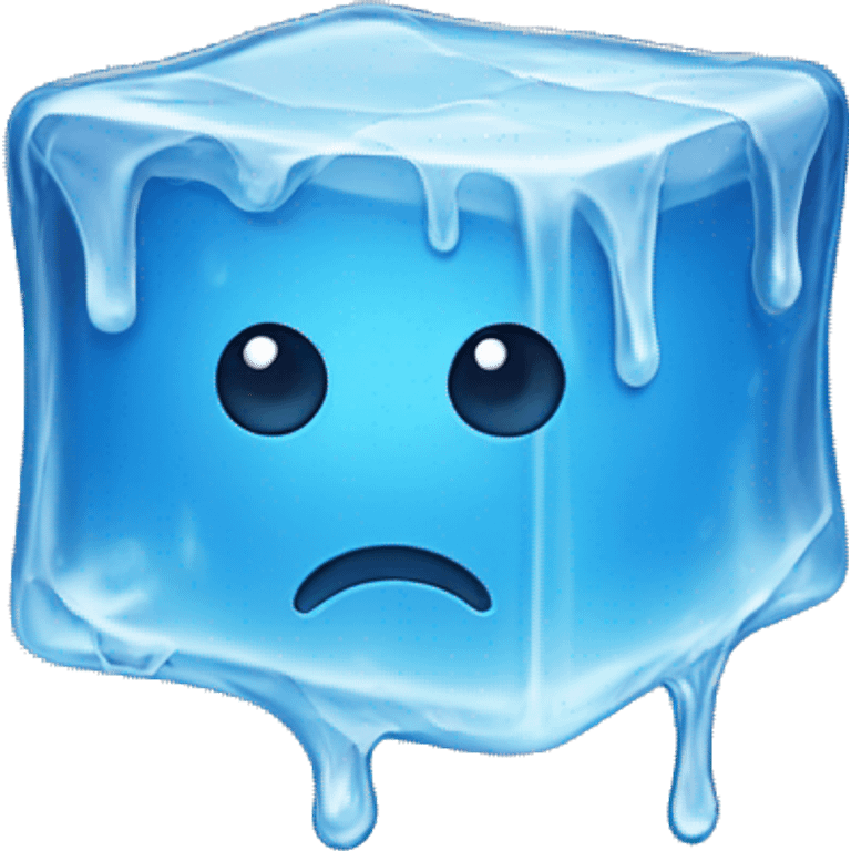 Melting ice cube emoji