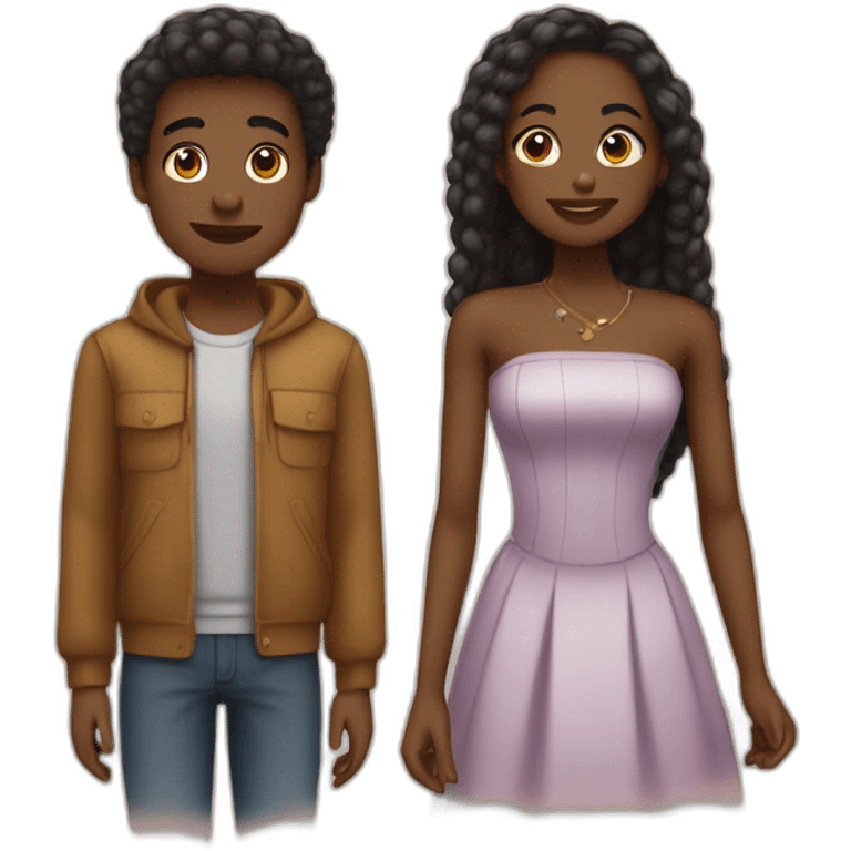 Une fille malienne et Maurice bff emoji