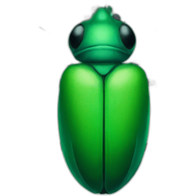 green and purple bug emoji