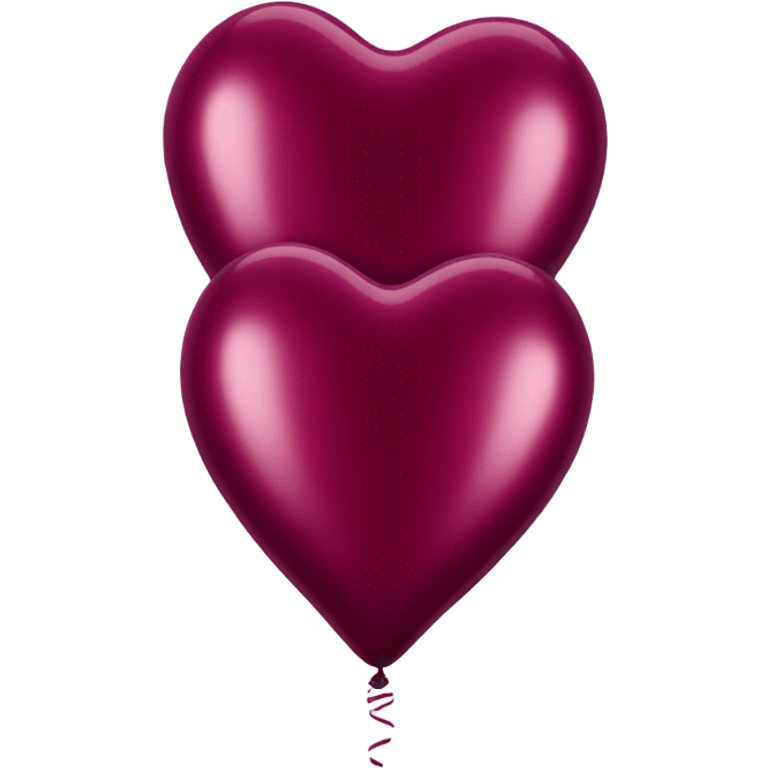 Burgundy heart shape aluminum balloons  emoji