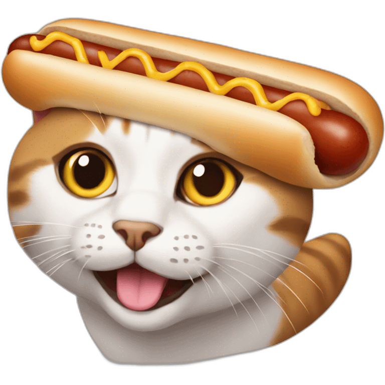 cat hotdog emoji