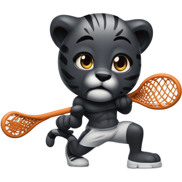 Panther playing lacrosse emoji